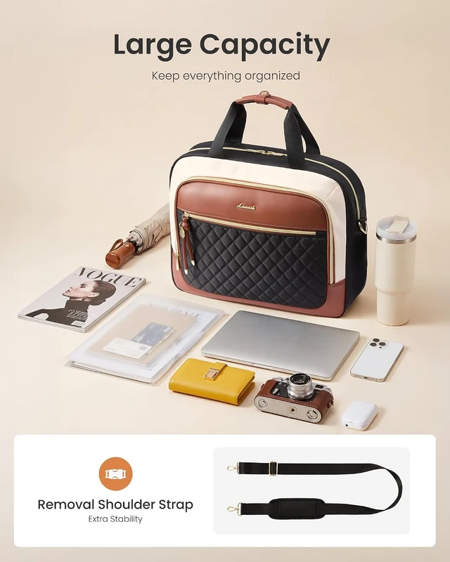 Alt view image 3 of 6 - Laptop Briefcase for Women Computer Messenger Shoulder Bags