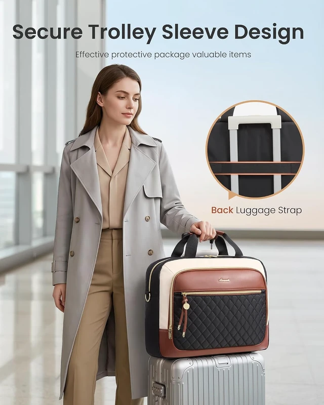 Alt view image 6 of 6 - Laptop Briefcase for Women Computer Messenger Shoulder Bags