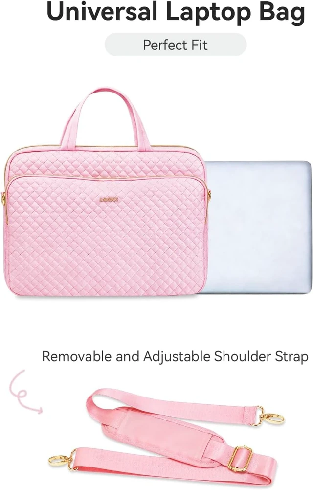 Alt view image 5 of 7 - Laptop Bag Case for Women Men Messenger Briefcase Bag 15.6 16 Inch