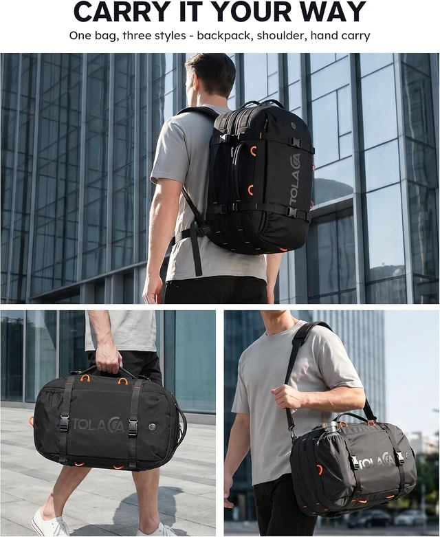 Alt view image 2 of 7 - Travel Backpack 40-50L 16 Laptop Carry On Duffle for Travel Work
