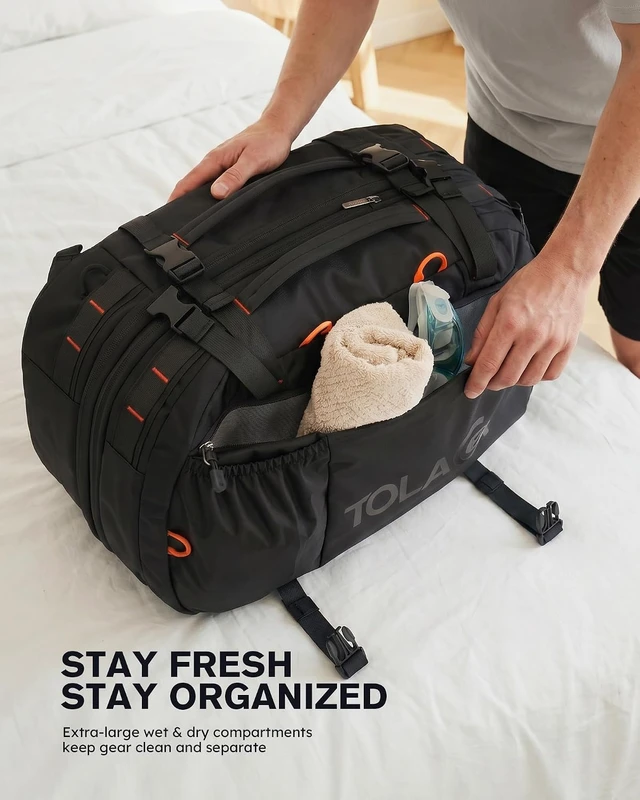Alt view image 4 of 7 - Travel Backpack 40-50L 16 Laptop Carry On Duffle for Travel Work