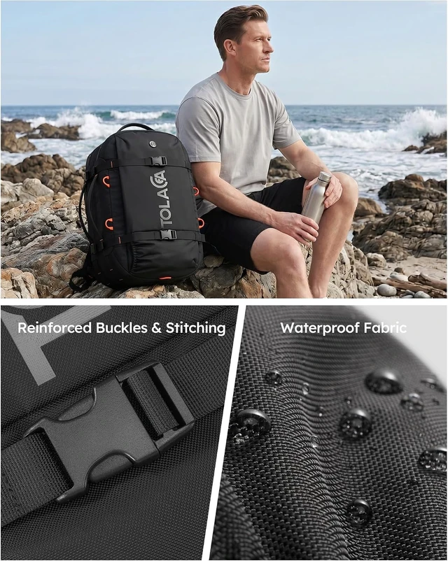 Alt view image 6 of 7 - Travel Backpack 40-50L 16 Laptop Carry On Duffle for Travel Work