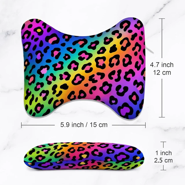 Alt view image 5 of 7 - Ergonomic Wrist Rest Bean Bag 5.9 x 4.7 Inch Soft Breathable Bead Cushion for Computer Mouse Laptop PC Gaming Removable Printed Cover Desk Decor Gift Rainbow Leopard