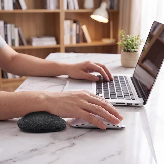 Alt view image 5 of 6 - Ergonomic Wrist Rest Bean Bag 5.9 x 4.7 Inch Soft Breathable Bead Cushion for Computer Mouse Laptop PC Gaming Bare Bean No Cover Included Desk Decor Gift Bare Bean