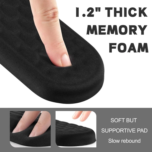 Alt view image 4 of 7 - Ergonomic Keyboard Wrist Rest & Mouse Pad with Wrist Rest Set Black
