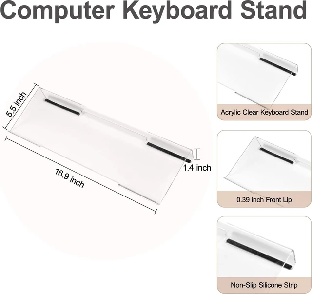 Alt view image 5 of 7 - Computer Keyboard Stand&Wrist Rest Support for Keyboard Apricot