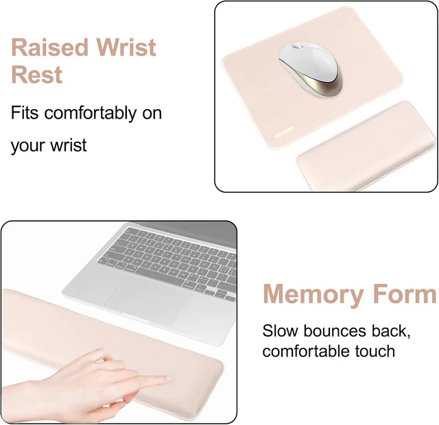 Alt view image 6 of 7 - Computer Keyboard Stand&Wrist Rest Support for Keyboard Apricot