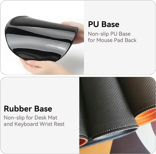 Alt view image 6 of 7 - Desk Mat Set Keyboard and Mouse Pad with Wrist Rest Support