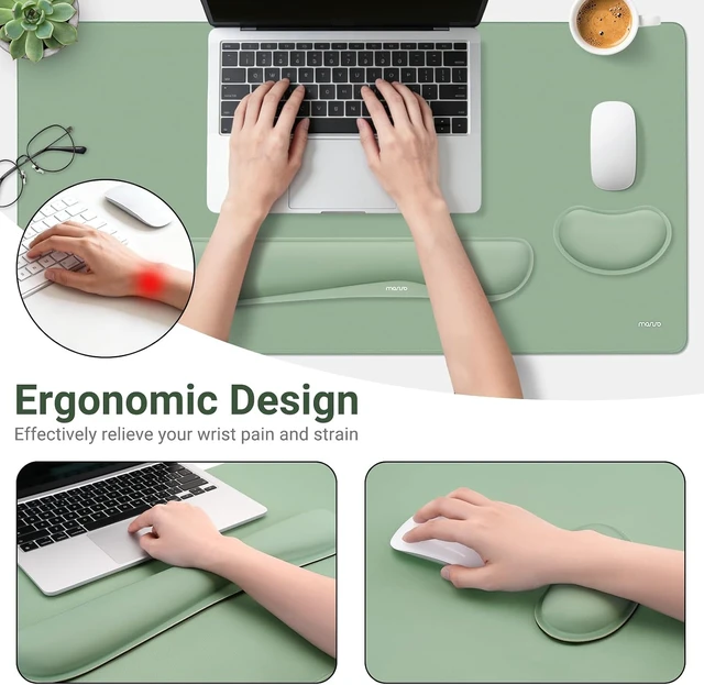 Alt view image 2 of 7 - Keyboard Mouse Pad Set Gaming Mouse Pad&Keyboard Wrist Rest