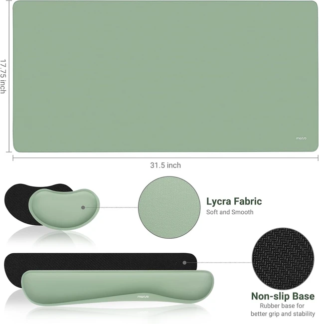 Alt view image 3 of 7 - Keyboard Mouse Pad Set Gaming Mouse Pad&Keyboard Wrist Rest