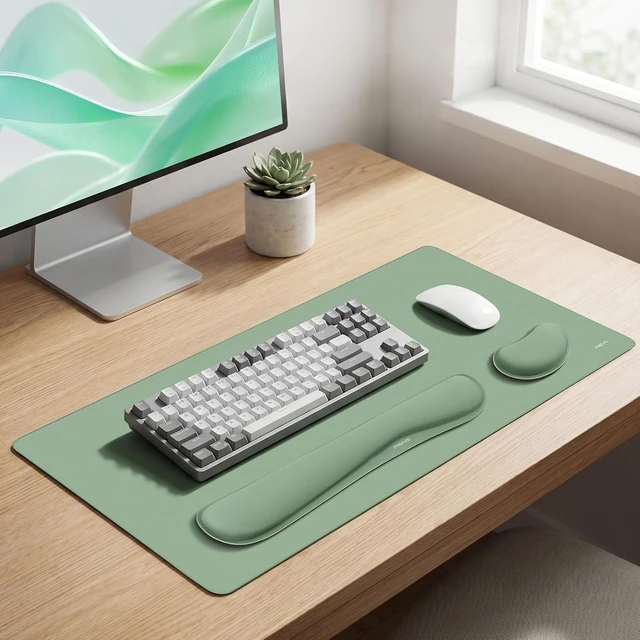 Alt view image 5 of 7 - Keyboard Mouse Pad Set Gaming Mouse Pad&Keyboard Wrist Rest