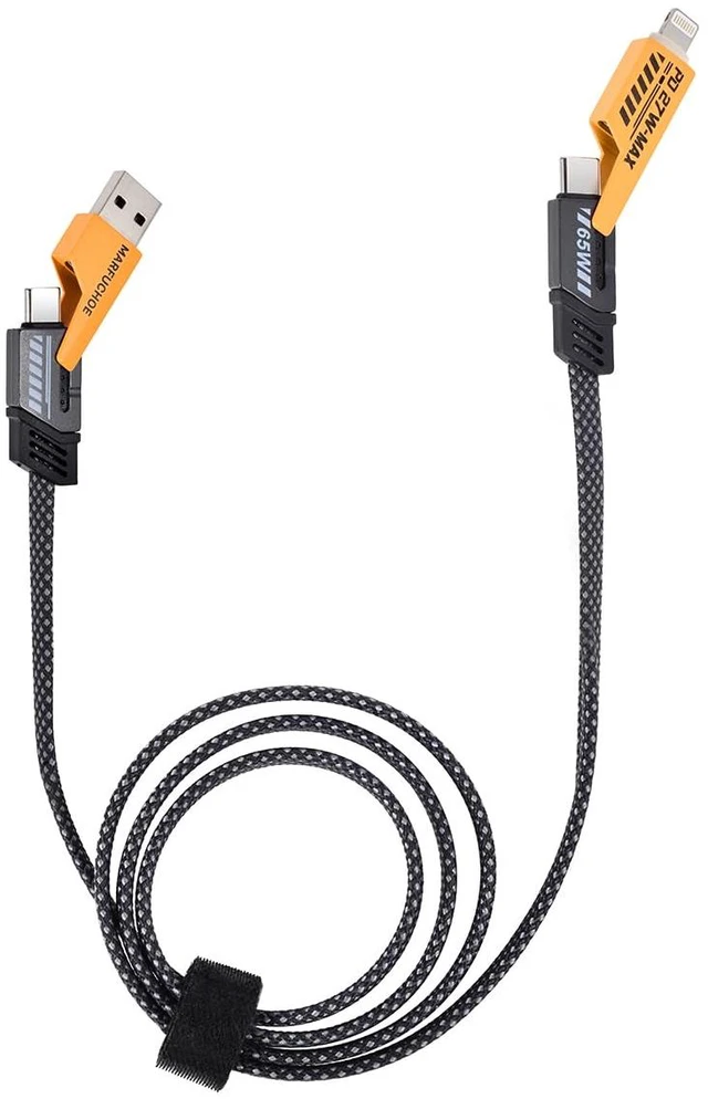 Alt view image 6 of 6 - 4 in 1 Fast Charging Cable 65W USB C Charging Cable 4-in-1 USB Multi Charging Cable Adapter Multiple Phone Charger Cord for iPhone 17-16 15 Pro Max 12 10 ipad Galaxy Android Tablet PC