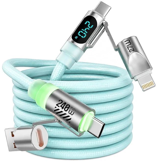 Main image of 4-in-1 USB C Cable 240W Max 6FT 1 Pack
