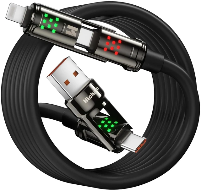 Main image of USB A/C to C/Lightning Cable 100W 4 in 1 Multi Charging Cable 4FT