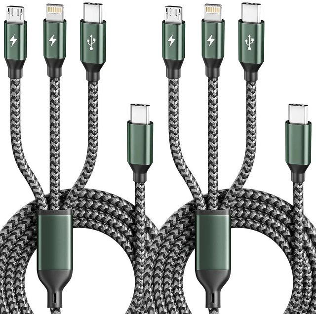 Main image of 3 in 1 USB C to Multi Charging Cable 4FT Travel Charger Cables