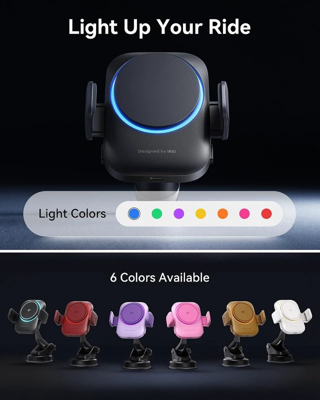 Alt view image 6 of 7 - SnapGo V11-E1 Qi2 15W Magnetic Wireless Car Charger Mount