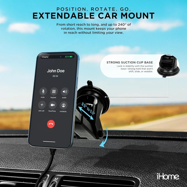 Alt view image 4 of 5 - 5-in-1 Complete Car Charging Kit 15W MagSafe Charger Dual Port Adapter Mounts & Cable