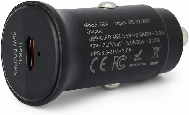 Main image of 45W USB-C Car Charger PD/PPS Adapter for Qi2.2 25W Wireless Chargers