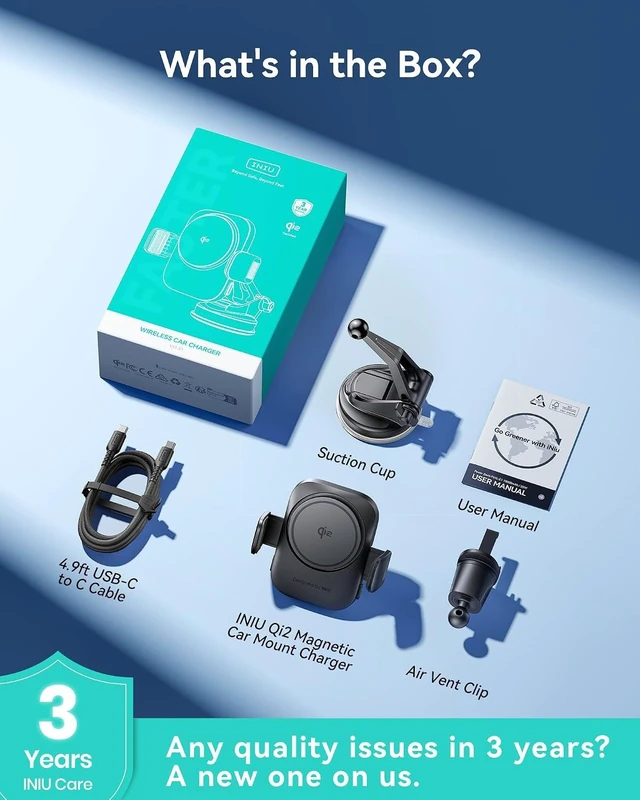 Alt view image 7 of 7 - SnapGo V11-E1 Qi2 15W Magnetic Wireless Car Charger Mount