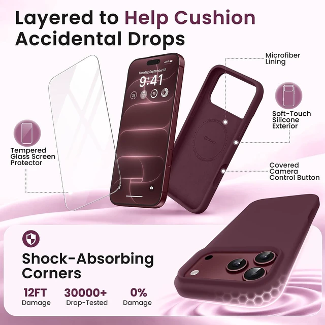 Alt view image 4 of 7 - for iPhone 18-Pro Case/17 Pro Case Compatible with MagSafe