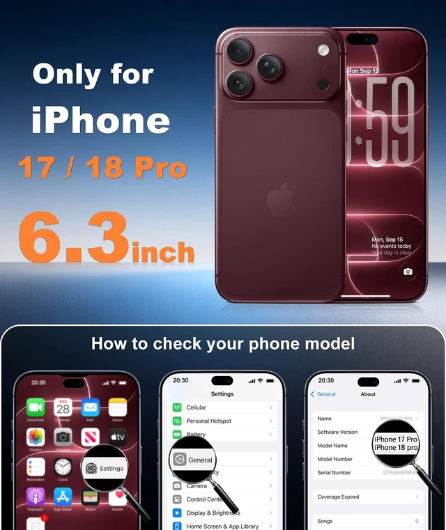 Alt view image 2 of 7 - for iPhone 18 Pro Case / 17 Pro Case Fit for MagSafe Burgundy