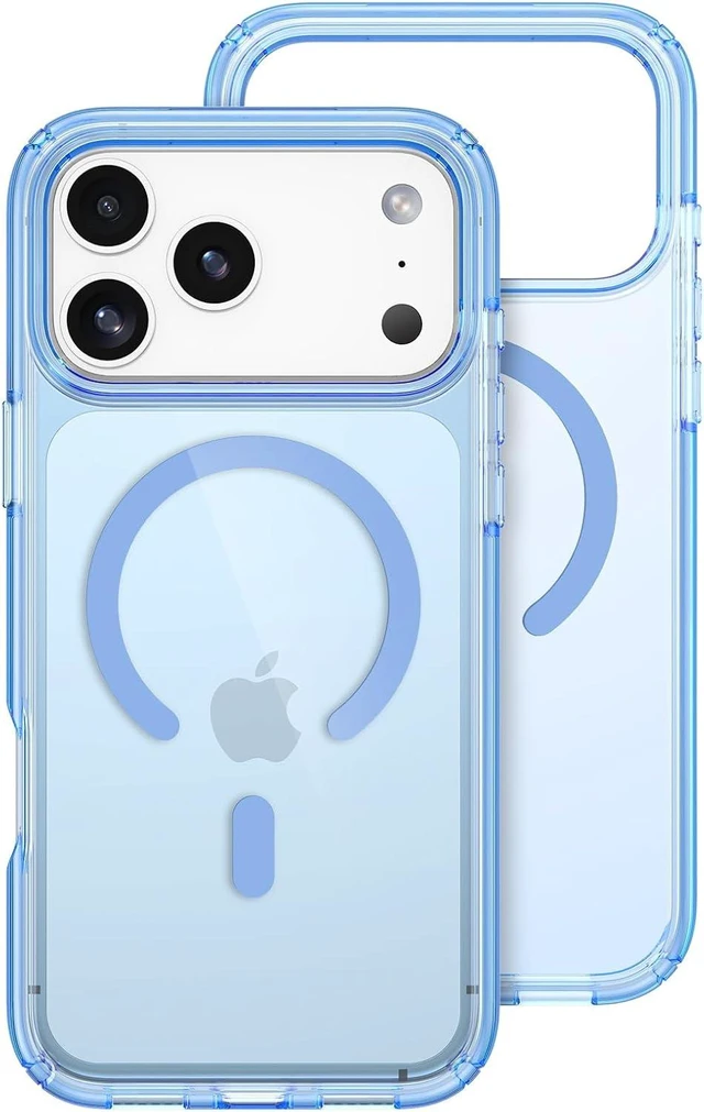Main image of Magnetic for iPhone 18 Pro Max Shockproof Clear Case Glacier Blue
