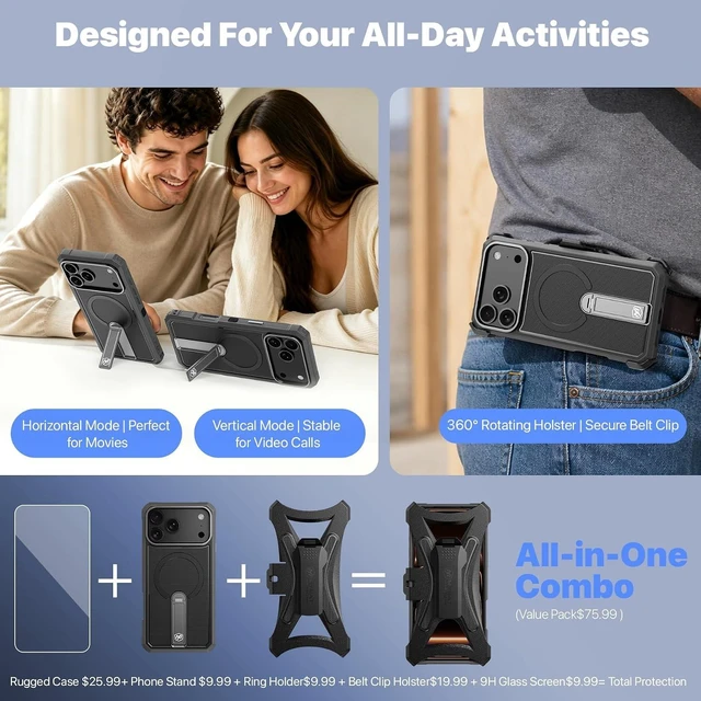 Alt view image 3 of 7 - Magnetic Case Compatible with iPhone 18 Pro Max and 17 Pro Max