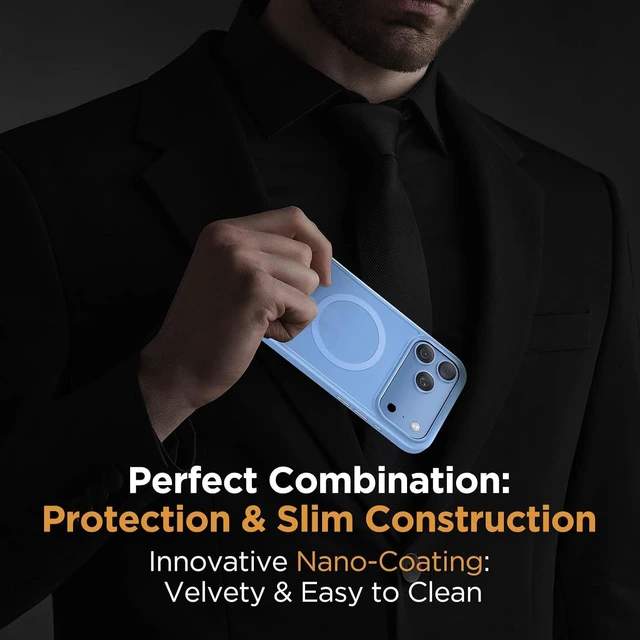 Alt view image 7 of 7 - Magnetic for iPhone 18 Pro Max Case Light Blue