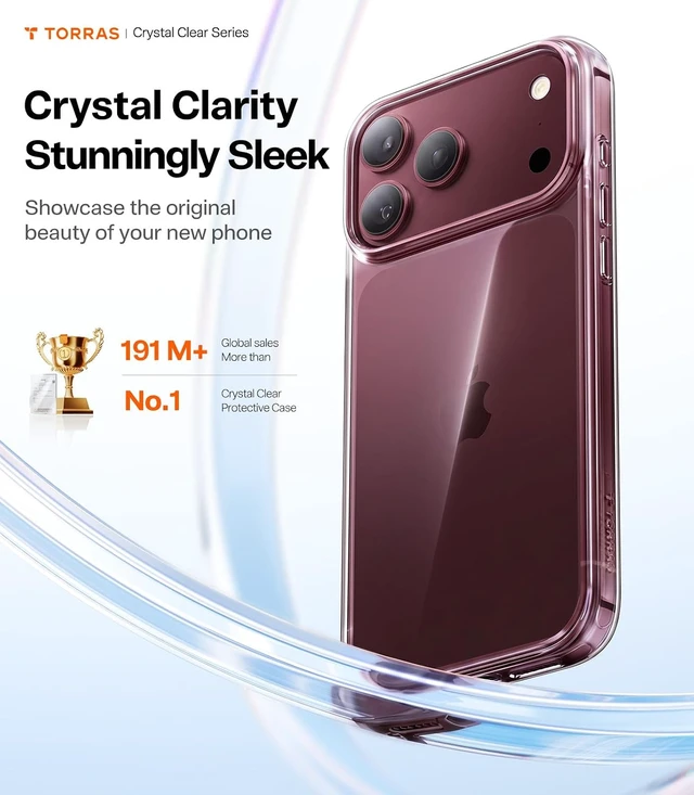 Alt view image 2 of 7 - for iPhone 18 Pro Max Case Crystal Clear Anti-Yellowing Clear 6.9