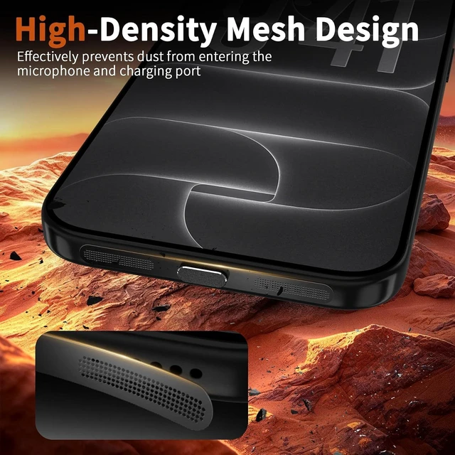 Alt view image 3 of 7 - for iPhone 18 Pro Max Speaker Dust Cover & USB C Dust Plug Black
