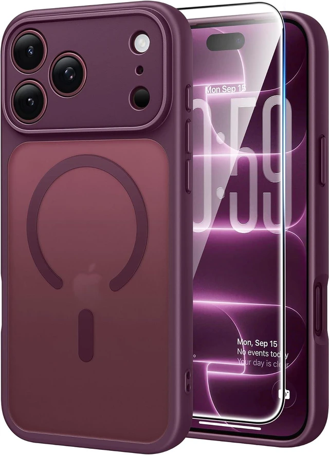 Main image of for iPhone 18 Pro Max / 17 Pro Max Case Fit for MagSafe Burgundy