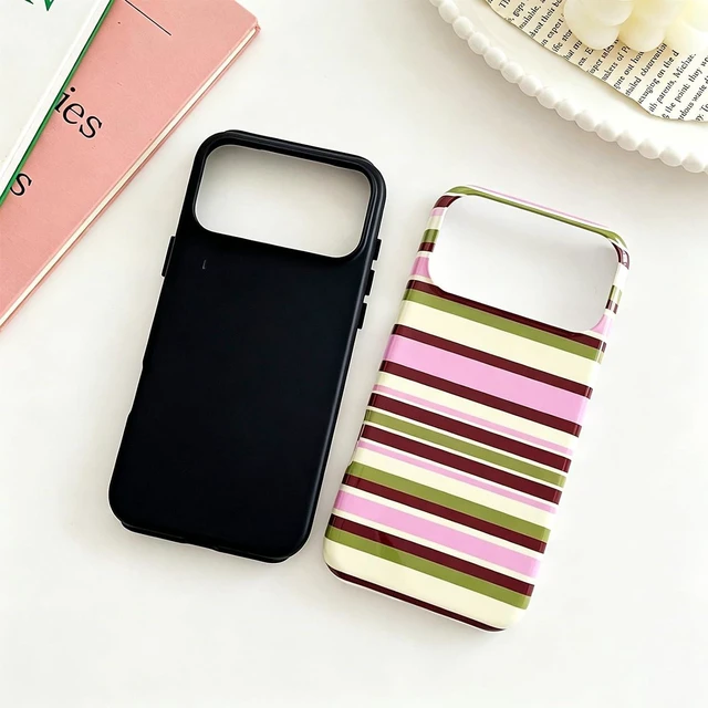 Alt view image 3 of 7 - for iPhone 18 Pro Case Cute Yellow Colorful Striped Phone Case