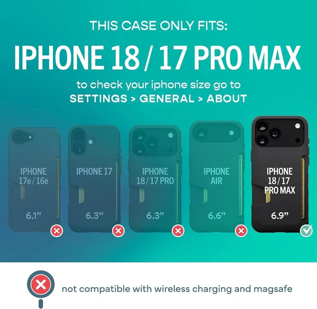 Alt view image 5 of 7 - iPhone 18 Pro Max/17 Pro Max Wallet Case Wallet Slayer V1 Black