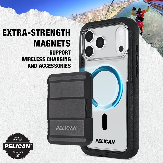 Alt view image 7 of 7 - Voyager iPhone 18 Pro Max Case - MagSafe Phone Case - Black/Clear
