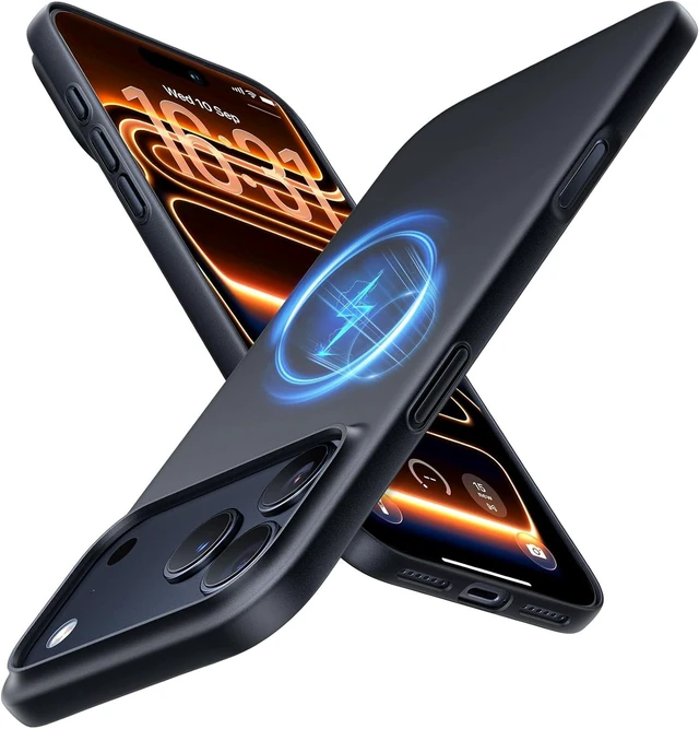 Main image of Magnetic Slim Fit for iPhone 18 Pro Case Thin 6.3 inch Matte Black