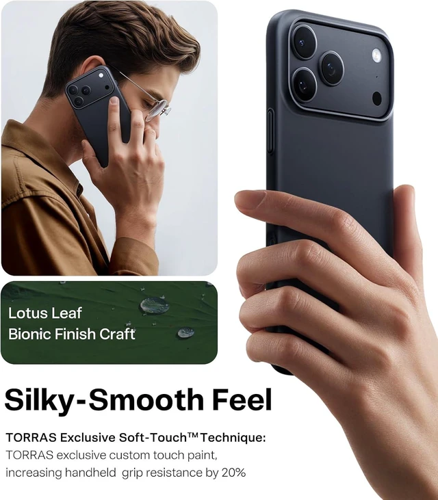 Alt view image 6 of 7 - Magnetic Slim Fit for iPhone 18 Pro Max Case Ultra Thin Matte Black