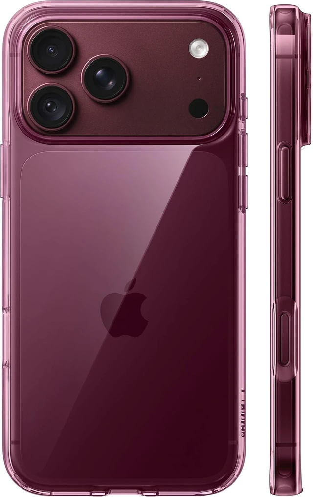 Main image of for iPhone 18 Pro Max Case Clear Burgundy Anti-Yellowing 6.9