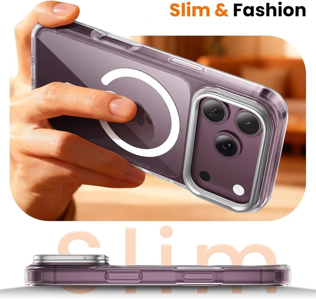 Alt view image 4 of 7 - for iPhone 18 Pro Case with Lens StandScreen ProtectorClear White