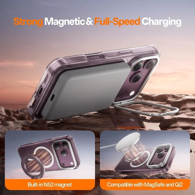 Alt view image 6 of 7 - for iPhone 18 Pro Case with Lens StandScreen ProtectorClear White