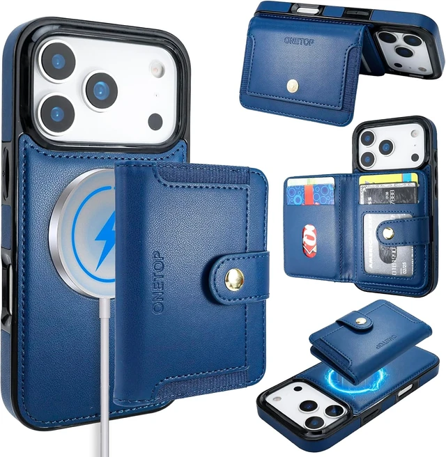 Main image of for iPhone 18 Pro/17 Pro Detachable Magnetic Wallet Case Blue