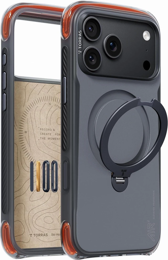Main image of Q3 Air Pro for iPhone 18 Pro Max Case 360° Mag Stand Dual Airbags