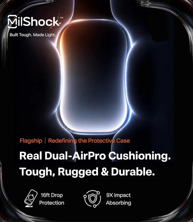 Alt view image 5 of 7 - Q3 Air Pro for iPhone 18 Pro Max Case 360° Mag Stand Dual Airbags