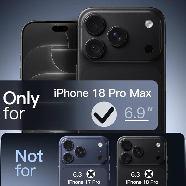 Alt view image 2 of 7 - Matte Case for iPhone 18 Pro Max Black