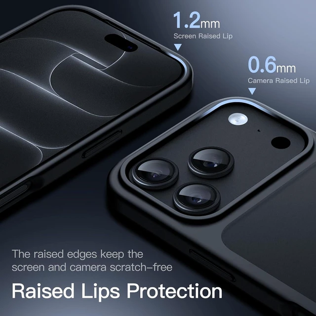 Alt view image 5 of 7 - Matte Case for iPhone 18 Pro Max Black