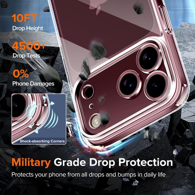 Alt view image 6 of 7 - 3-in-1 Clear Case for iPhone 18 Pro Max 6.9 2026 Phone Case Clear