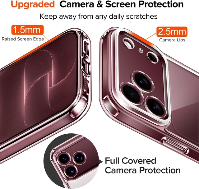 Alt view image 7 of 7 - 3-in-1 Clear Case for iPhone 18 Pro Max 6.9 2026 Phone Case Clear