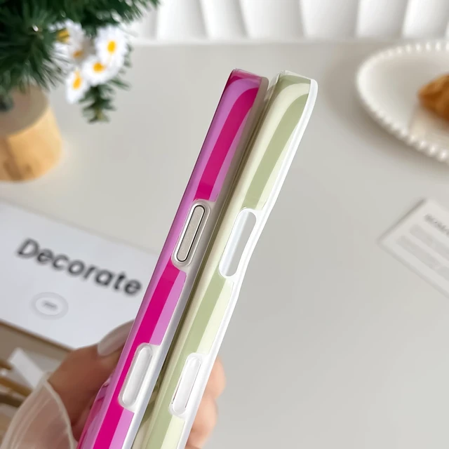 Alt view image 6 of 7 - for iPhone 18 Pro Case Striped Phone Case for Women Girls Pink