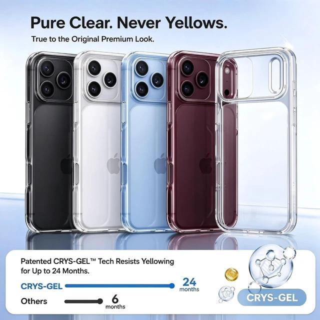 Alt view image 2 of 7 - for iPhone 18 Pro Max / 17 Pro Max Case Crystal Clear Anti-Yellow