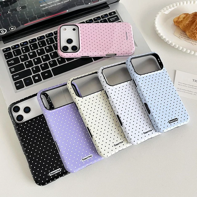 Alt view image 2 of 7 - for iPhone 18 Pro Case Simple Cute Polka Dot Phone Case Black