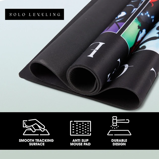 Alt view image 5 of 7 - Solo Leveling Large Gaming Mouse Pad 31x15 XL Computer Desk Mat Anime